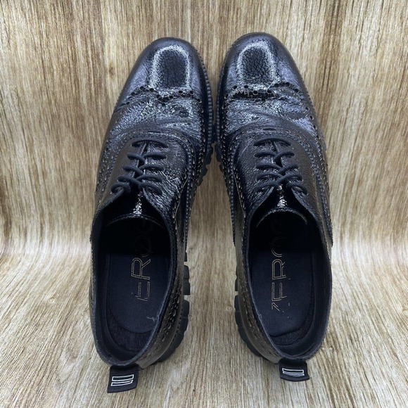 Cole Haan Zerogrand Black Bubble Patent Leather Wingtip Oxfords Shoes Men’s 10M main image 6